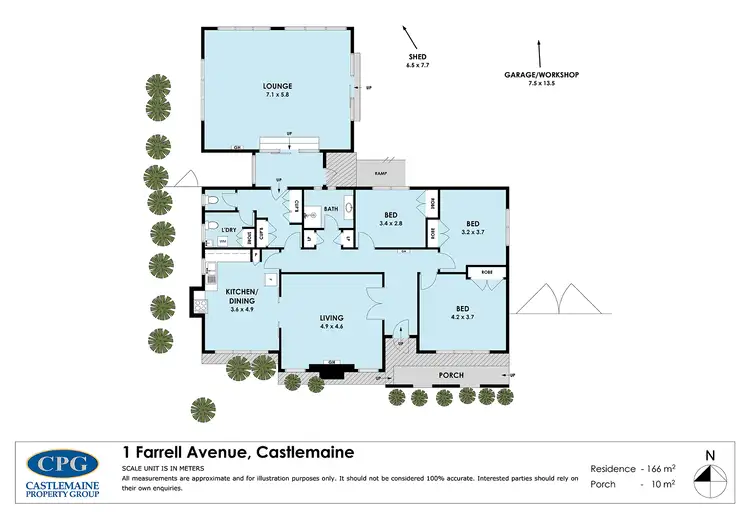 Floorplan of Homely house listing, 1 Farrell Avenue, Castlemaine VIC 3450