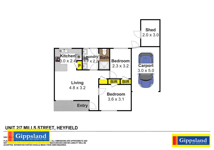 Floorplan of Homely unit listing, 2/7 Mills Street, Heyfield VIC 3858