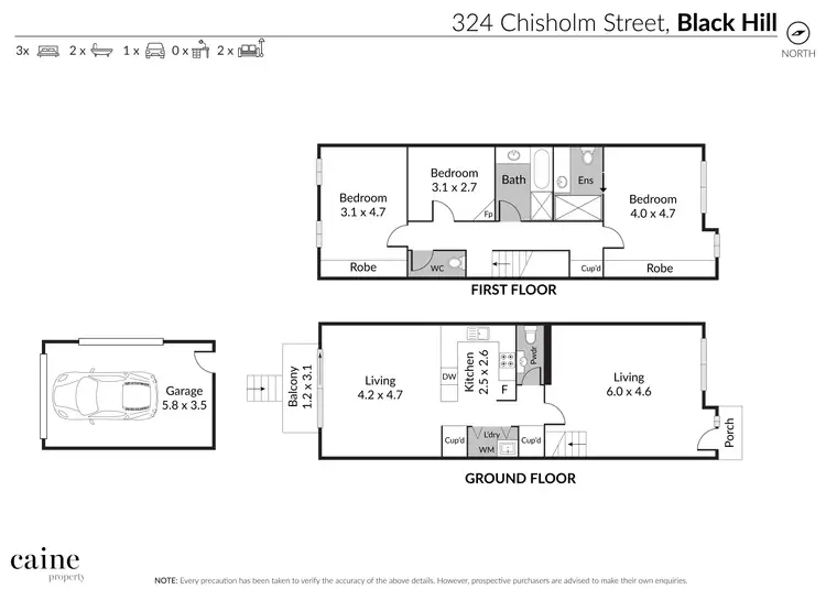 Floorplan of Homely house listing, 324 Chisholm Street, Black Hill VIC 3350