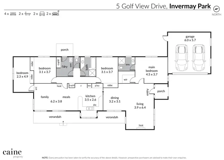 Floorplan of Homely house listing, 5 Golf View Drive, Invermay Park VIC 3350