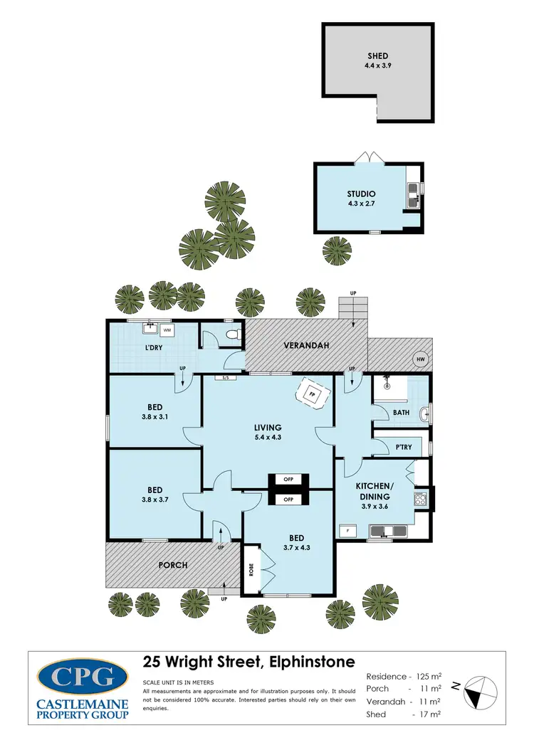Floorplan of Homely house listing, 25 Wright Street, Elphinstone VIC 3448