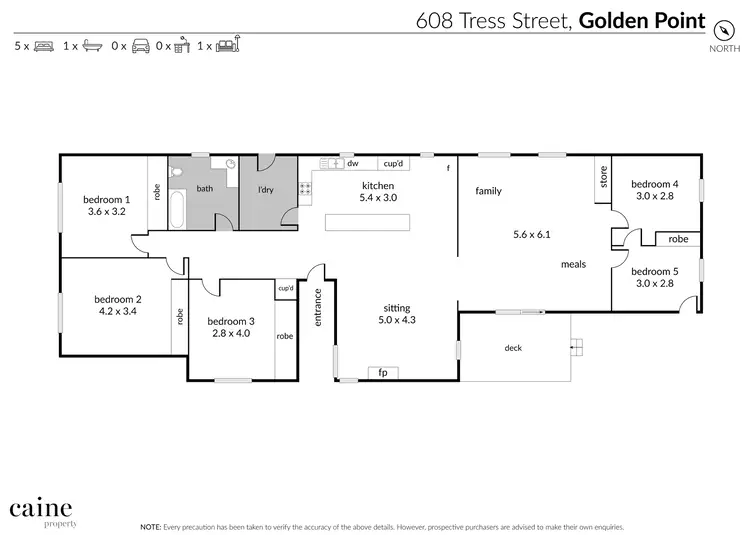 Floorplan of Homely house listing, 608 Tress Street, Golden Point VIC 3350