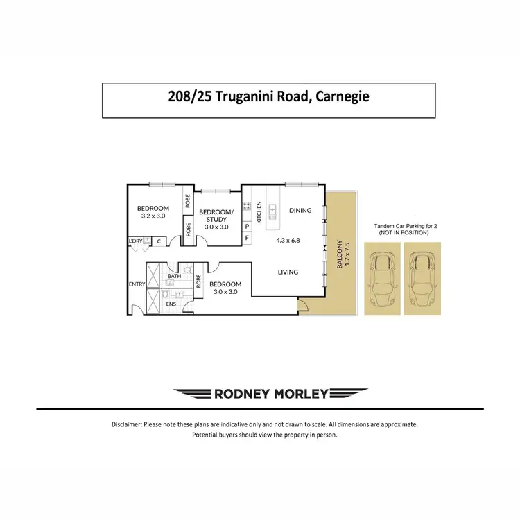Floorplan of Homely apartment listing, 208/25 Truganini Road, Carnegie VIC 3163