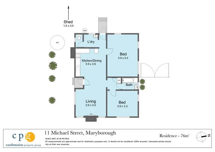 Floorplan of Homely house listing, 11 Michael Street, Maryborough VIC 3465