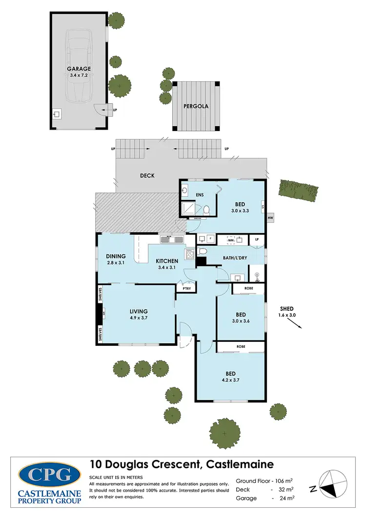 Floorplan of Homely house listing, 10 Douglas Crescent, Castlemaine VIC 3450