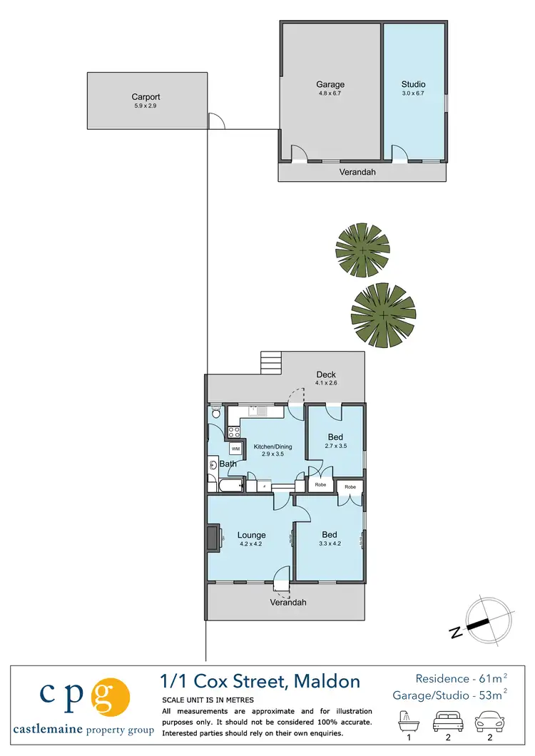 Floorplan of Homely house listing, 1/1 Cox Street, Maldon VIC 3463