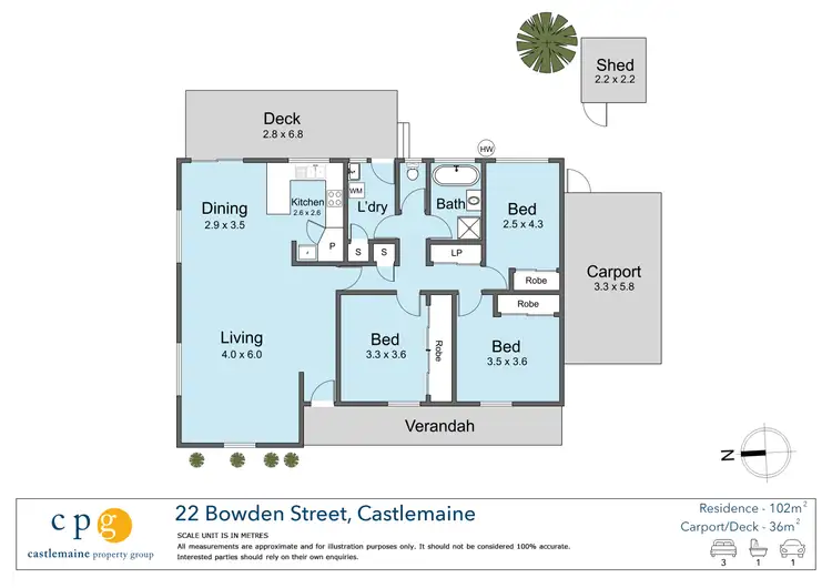 Floorplan of Homely house listing, 22 Bowden Street, Castlemaine VIC 3450