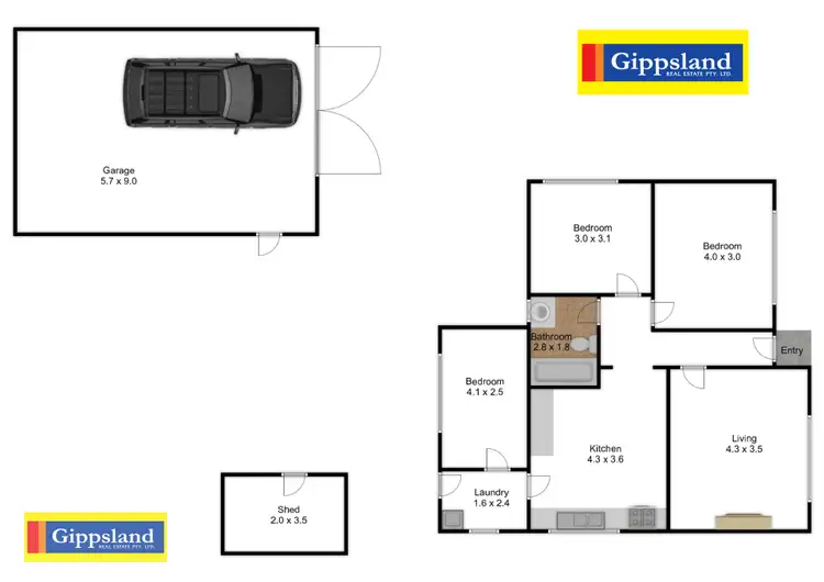 Floorplan of Homely house listing, 1 Anderson Street, Heyfield VIC 3858