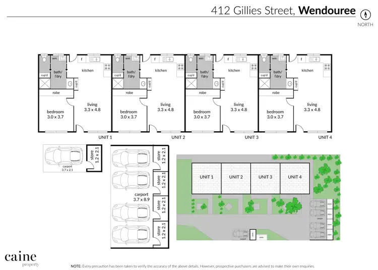 Floorplan of Homely unit listing, 1 - 4/412 Gillies Street, Wendouree VIC 3355
