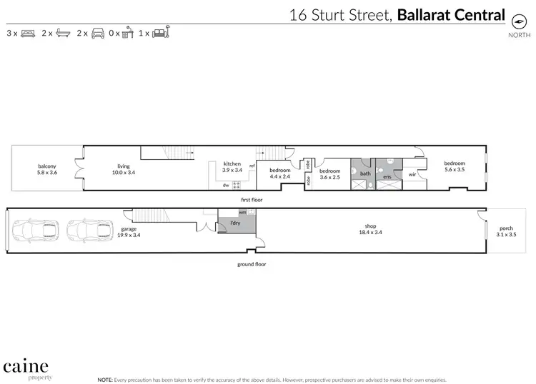 Floorplan of Homely apartment listing, 16 Sturt Street, Ballarat Central VIC 3350