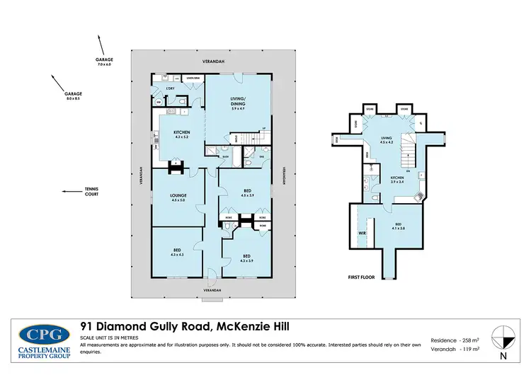 Floorplan of Homely house listing, 91 Diamond Gully Road, Mckenzie Hill VIC 3451