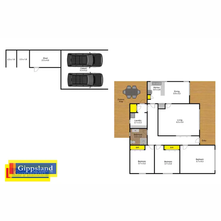 Floorplan of Homely house listing, 57 Bruce Street, Heyfield VIC 3858