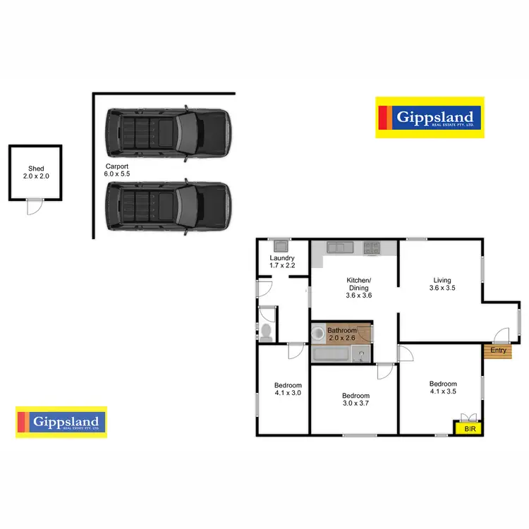 Floorplan of Homely house listing, 22 Mills Street, Heyfield VIC 3858