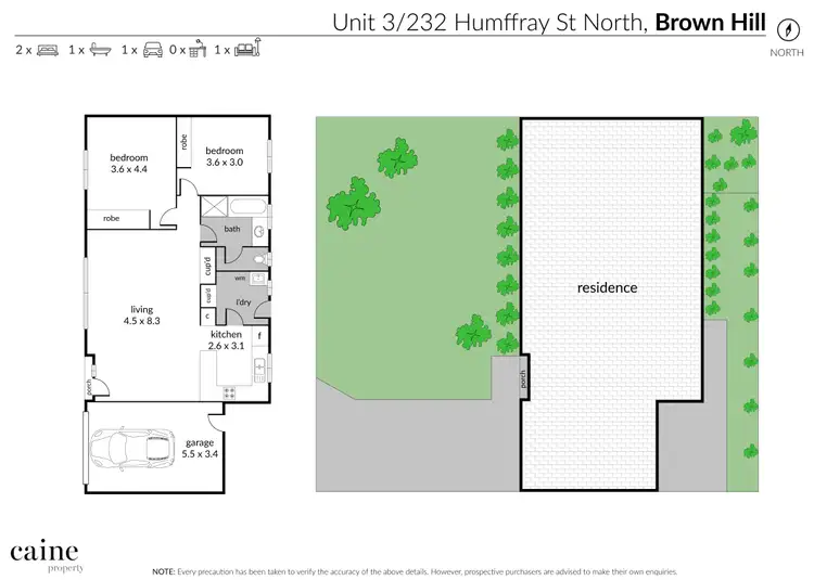 Floorplan of Homely unit listing, 3/232 Humffray Street North, Ballarat Central VIC 3350