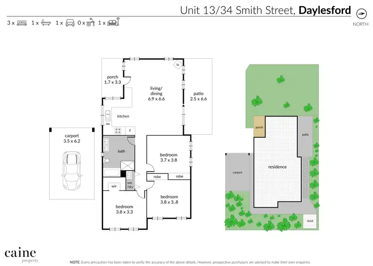 Floorplan of Homely townhouse listing, 13/34 Smith Street, Daylesford VIC 3460