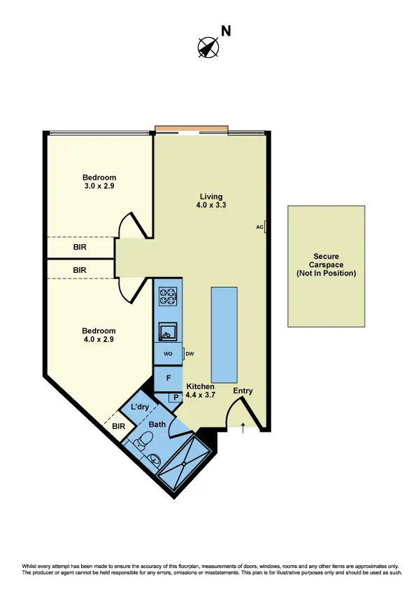 Floorplan of Homely apartment listing, 311/173 Barkly Street, St Kilda VIC 3182