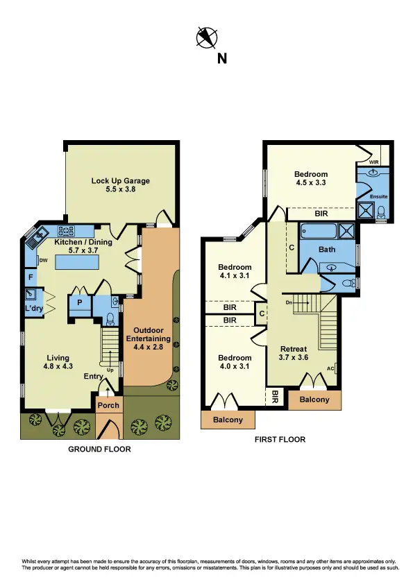 Floorplan of Homely townhouse listing, 1/59 Aitken Street, Williamstown VIC 3016