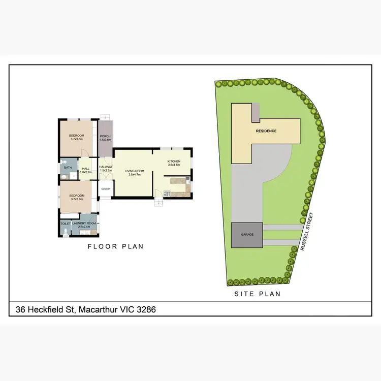 Floorplan of Homely house listing, 36 Heckfield Street, Macarthur VIC 3286