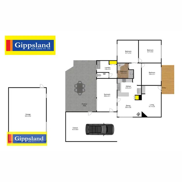 Floorplan of Homely house listing, 44 George Street, Heyfield VIC 3858