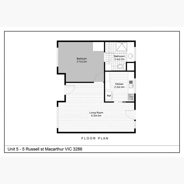 Floorplan of Homely house listing, 5 Russell Street, Macarthur VIC 3286