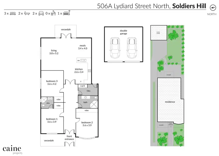 Floorplan of Homely house listing, 506A Lydiard Street North, Soldiers Hill VIC 3350