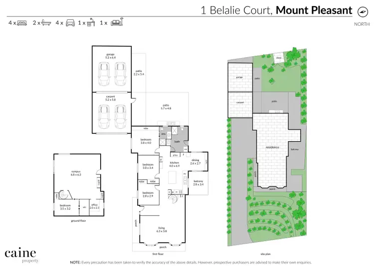Floorplan of Homely house listing, 1 Belalie Court, Mount Pleasant VIC 3350