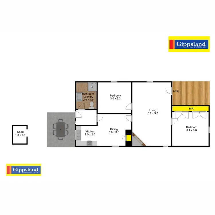 Floorplan of Homely house listing, 45 Gibney Street, Maffra VIC 3860