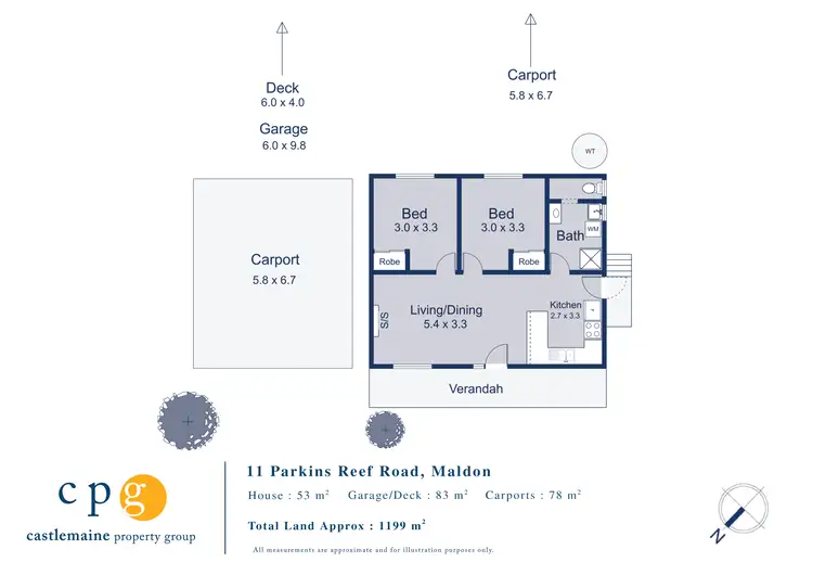 Floorplan of Homely house listing, 11 Parkins Reef Road, Maldon VIC 3463