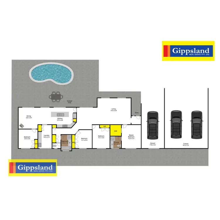 Floorplan of Homely rural property listing, 95 Neilsons Road, Toongabbie VIC 3856
