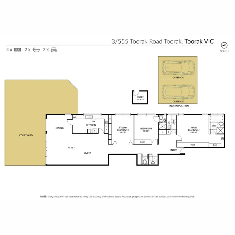 Floorplan of Homely apartment listing, 3/555 Toorak Road, Toorak VIC 3142