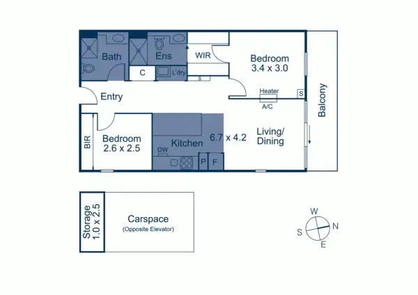 Floorplan of Homely apartment listing, 503/81 Riversdale Road, Hawthorn VIC 3122