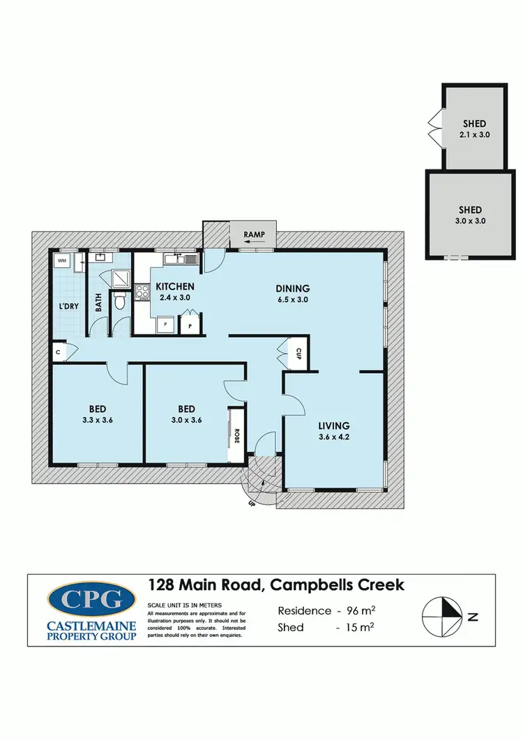 Floorplan of Homely house listing, 128 Main Road, Campbells Creek VIC 3451