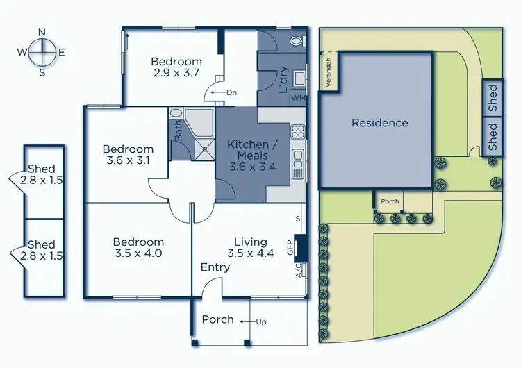 Floorplan of Homely house listing, 44 Southern Road, Heidelberg Heights VIC 3081