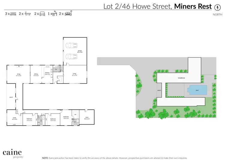 Floorplan of Homely house listing, Lot 2/46 Howe Street, Miners Rest VIC 3352