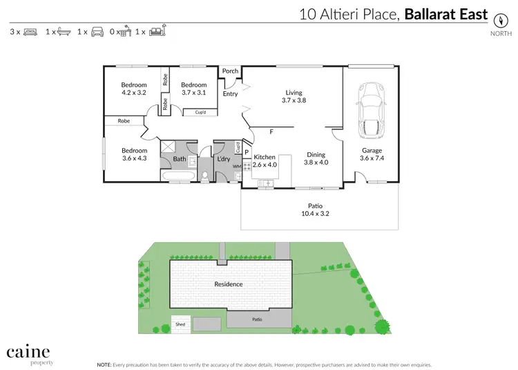 Floorplan of Homely house listing, 10 Altieri Place, Ballarat East VIC 3350