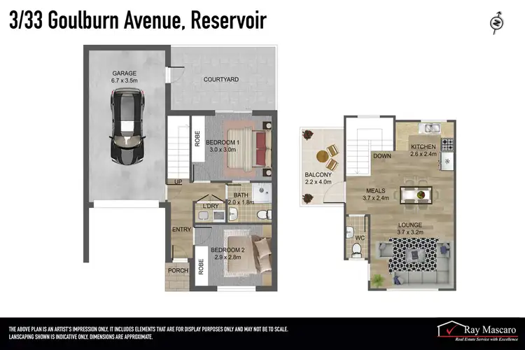 Floorplan of Homely townhouse listing, 3/33 Goulburn Avenue, Reservoir VIC 3073
