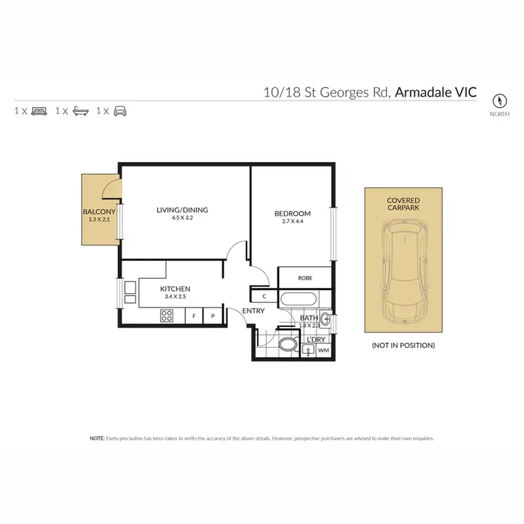 Floorplan of Homely apartment listing, 10/18 St Georges Road, Armadale VIC 3143