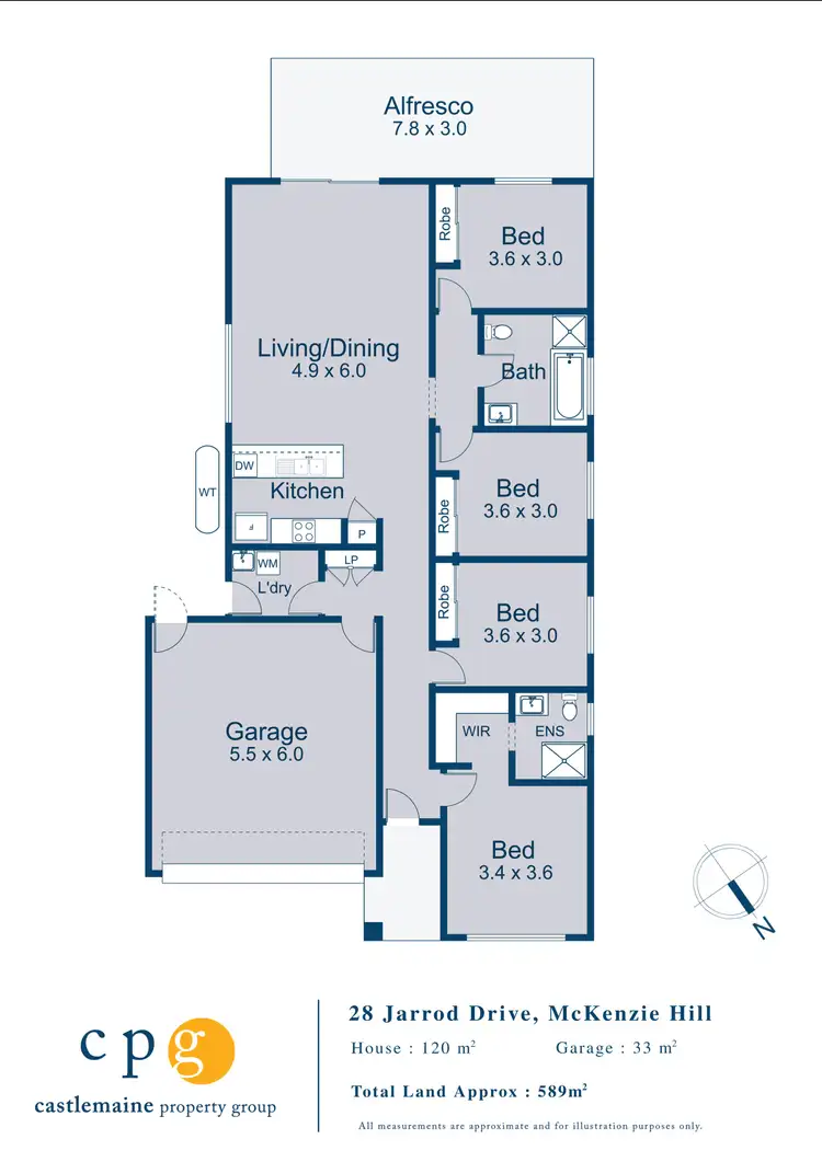Floorplan of Homely house listing, 28 Jarrod Drive, Mckenzie Hill VIC 3451