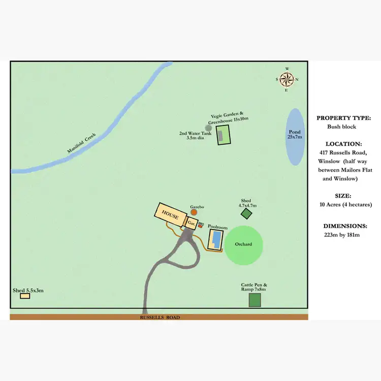 Floorplan of Homely rural property listing, 417 Russells Road, Mailors Flat VIC 3275
