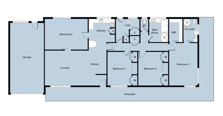 Floorplan of Homely house listing, 48 Carpenter Street, Wendouree VIC 3355