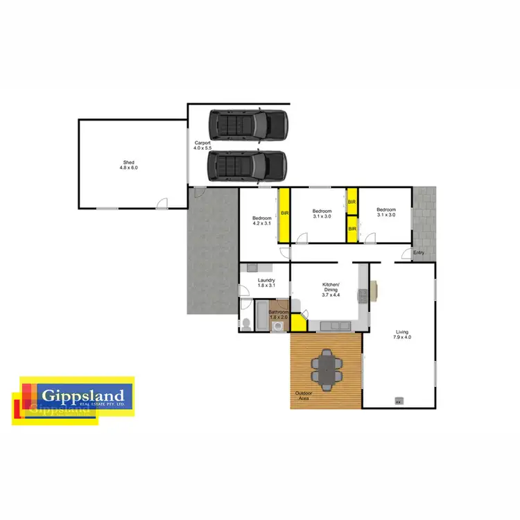 Floorplan of Homely house listing, 91 Mcadam Street, Maffra VIC 3860