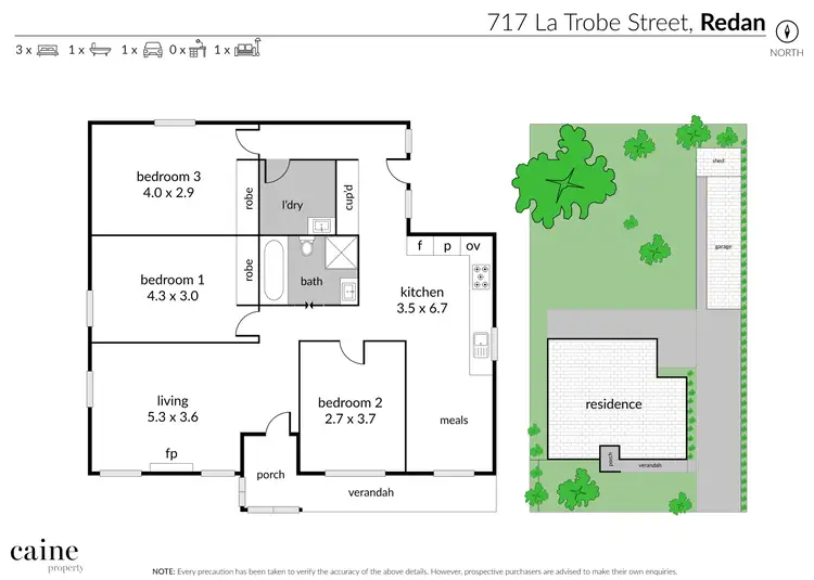 Floorplan of Homely house listing, 717 Latrobe Street, Redan VIC 3350