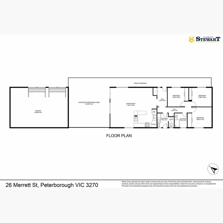 Floorplan of Homely house listing, 26 Merrett Street, Peterborough VIC 3270