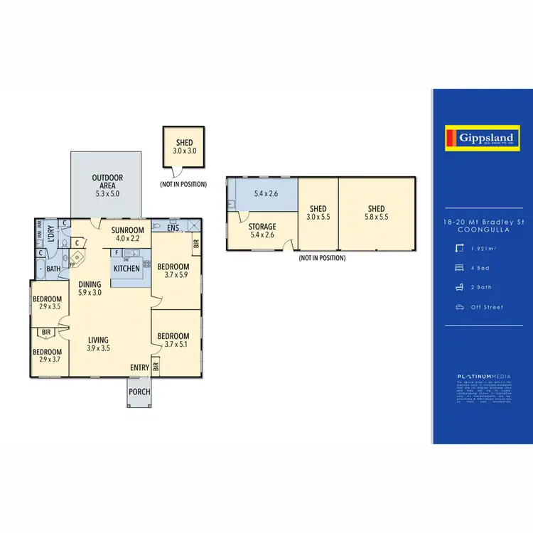 Floorplan of Homely house listing, 18-20 Mount Bradley Street, Coongulla VIC 3860
