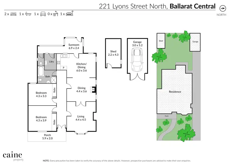 Floorplan of Homely house listing, 221 Lyons Street North, Ballarat Central VIC 3350