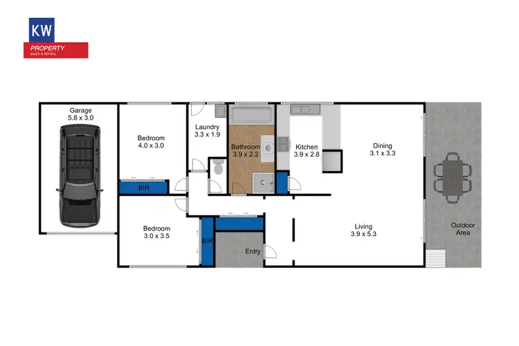 Floorplan of Homely unit listing, Unit 1/3 Berg St, Morwell VIC 3840