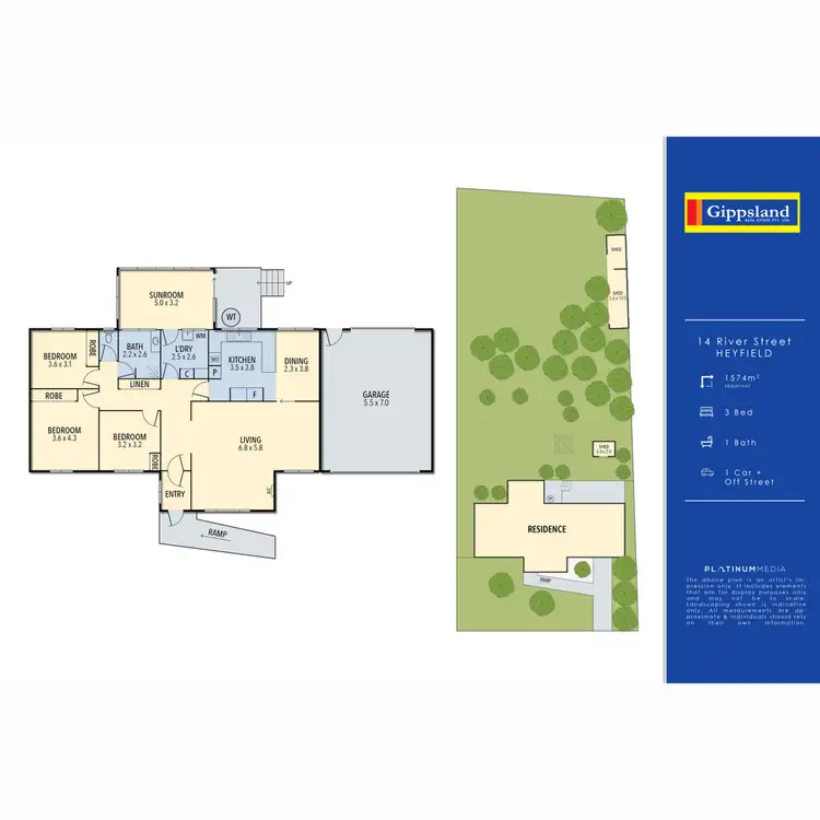 Floorplan of Homely house listing, 14 River Street, Heyfield VIC 3858