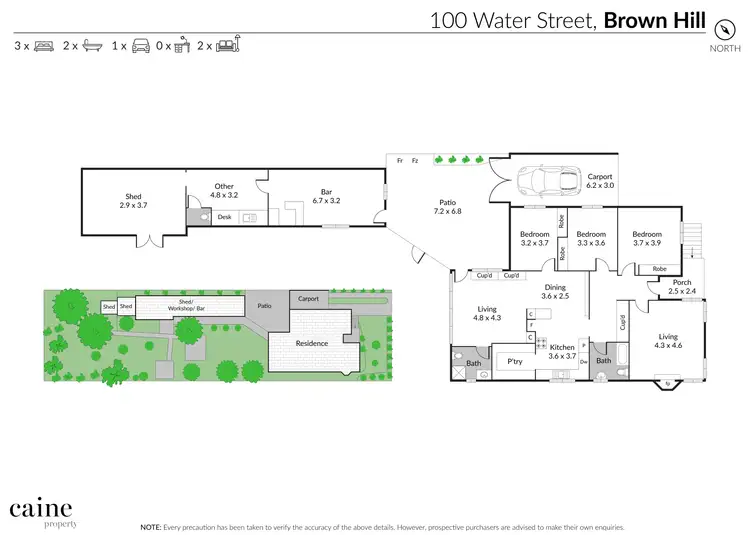 Floorplan of Homely house listing, 100 Water Street, Brown Hill VIC 3350