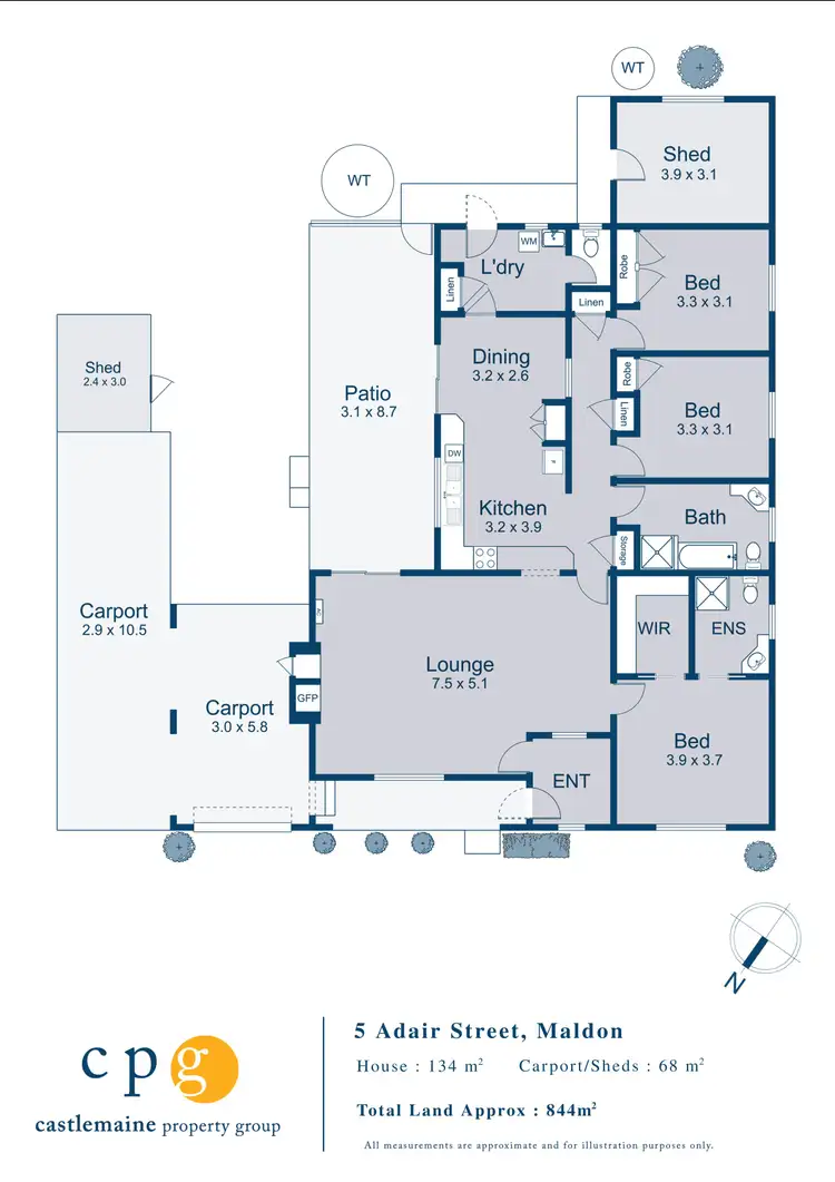 Floorplan of Homely house listing, 5 Adair Street, Maldon VIC 3463