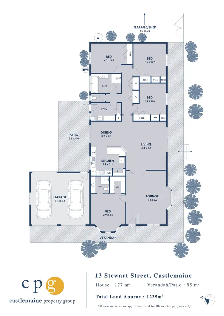 Floorplan of Homely house listing, 13 Stewart Street, Castlemaine VIC 3450